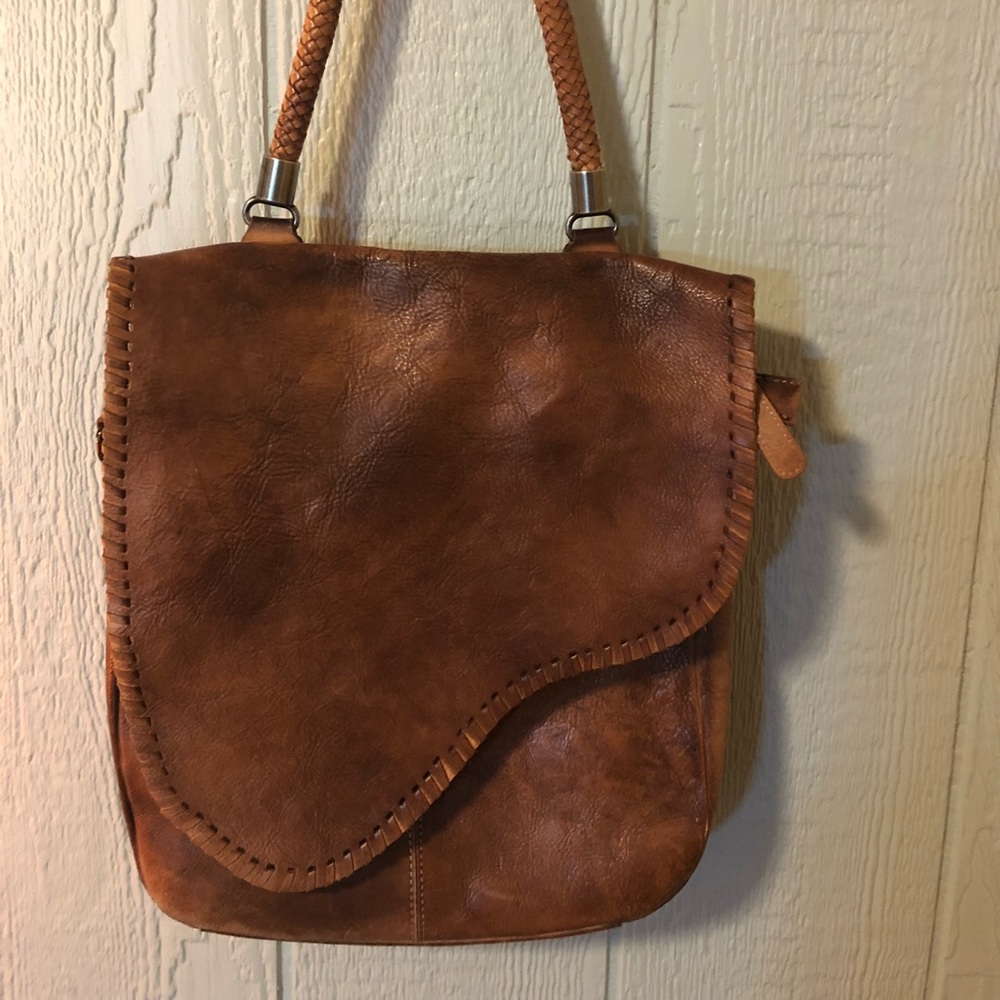 Leather satchel purse